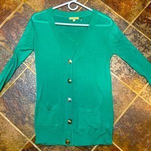 Green cardigan